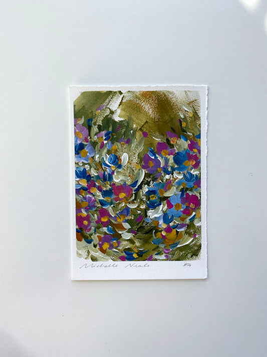 Floral Mini Army Blue