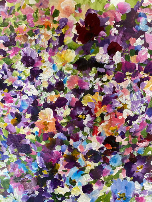 A3 Pansy Original Painting