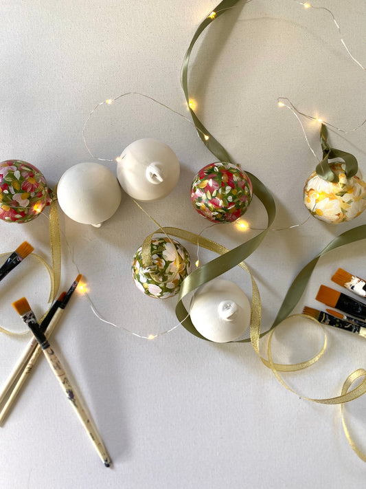 Christmas Bauble Painting Workshop-December 3rd 6:30pm. Little Batch Wax Co