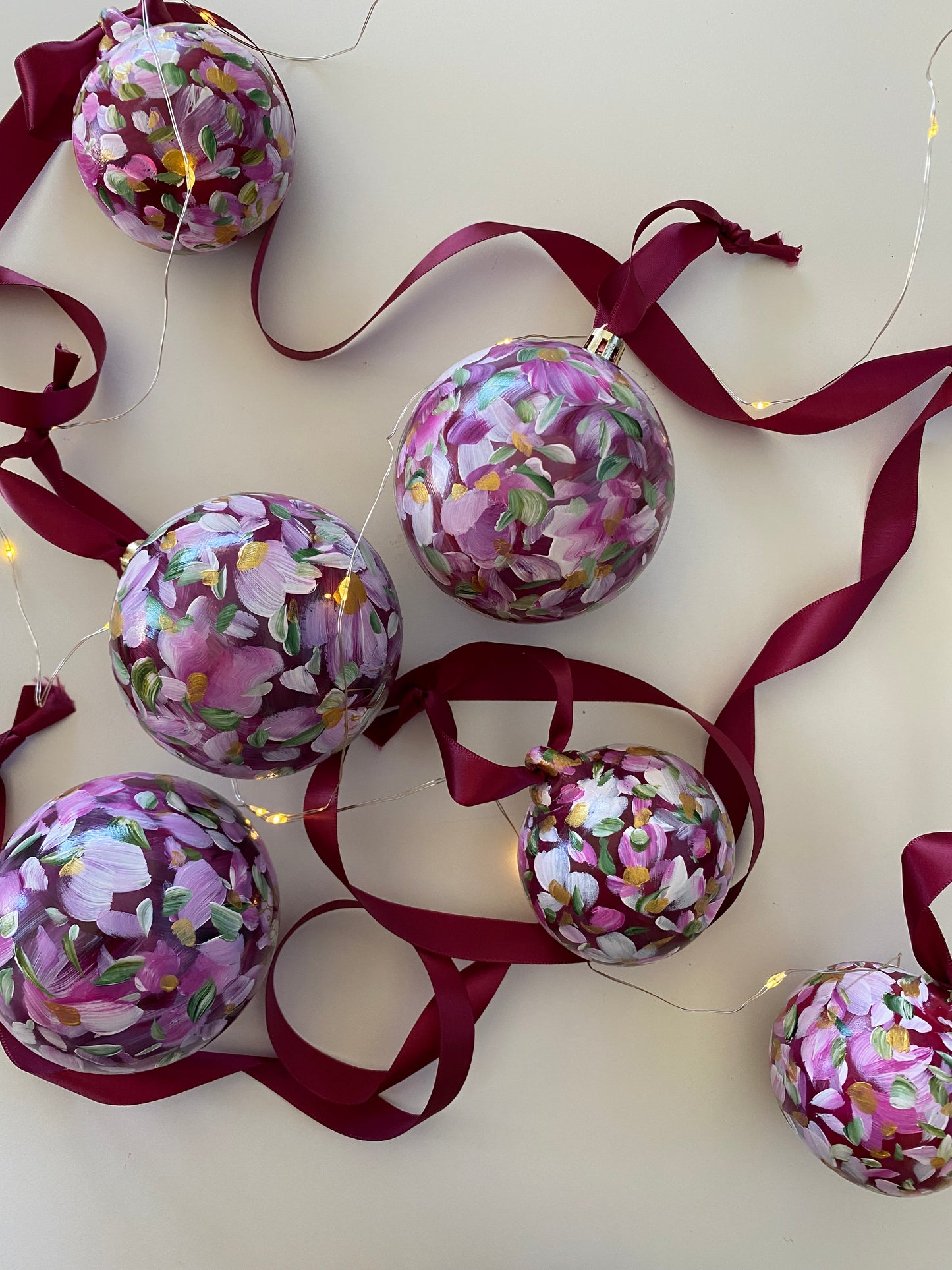 Sugar Plum - Hand Painted Christmas Bauble