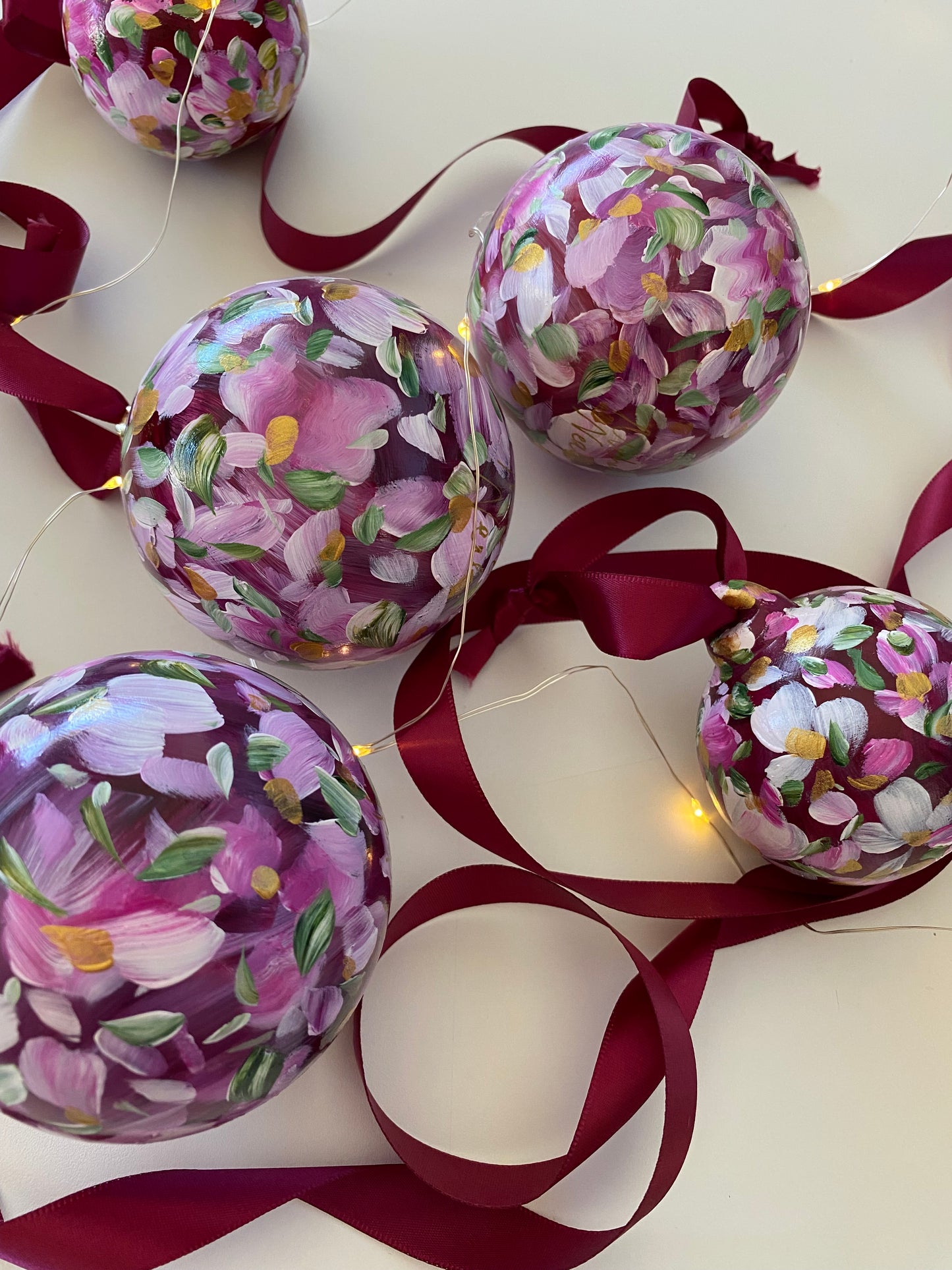 Sugar Plum - Hand Painted Christmas Bauble