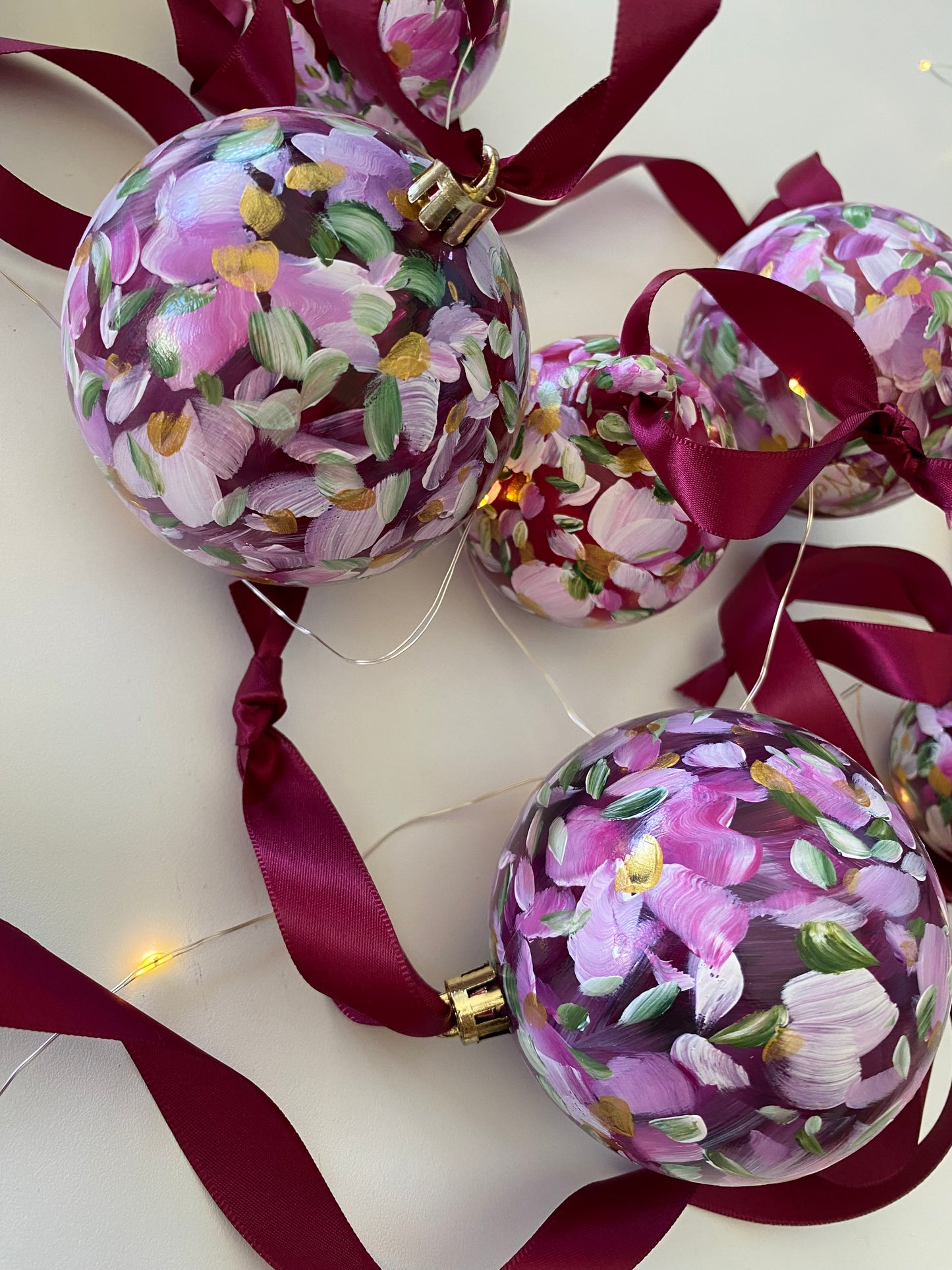 Sugar Plum - Hand Painted Christmas Bauble