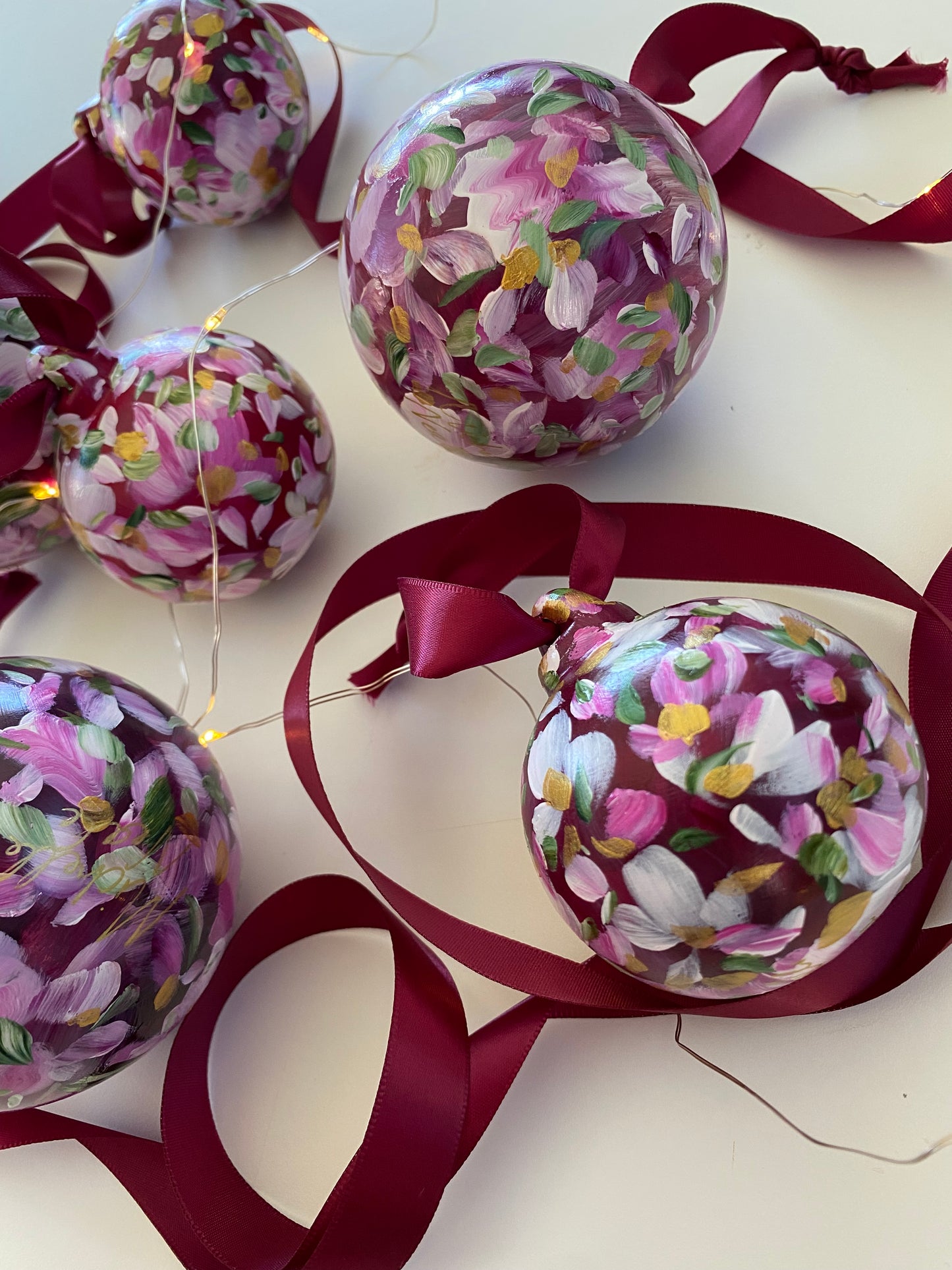 Sugar Plum - Hand Painted Christmas Bauble